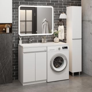 Напольная тумба под раковину под стиральную машину Onika Милтон 104802 48 см белый